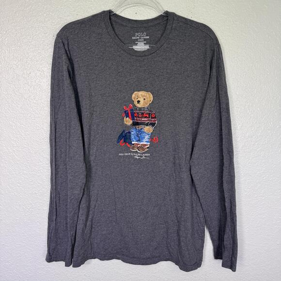 Polo Ralph Lauren Other - Polo Ralph Lauren Shirt Mens Medium Polo Bear Holiday Christmas Winter Graphic